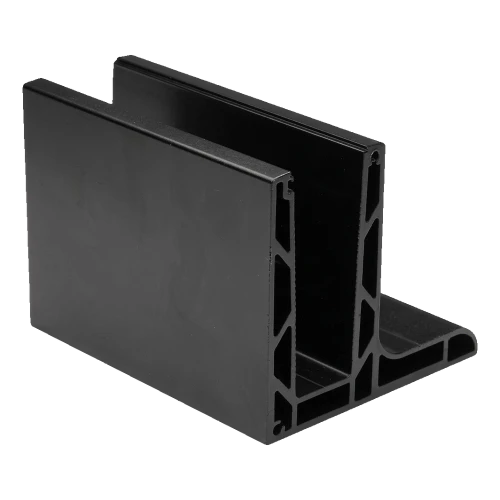 Kozza KE 105 – profilé aluminium en L pour balustrades tout verre 5000 mm noir 000-872 (1)