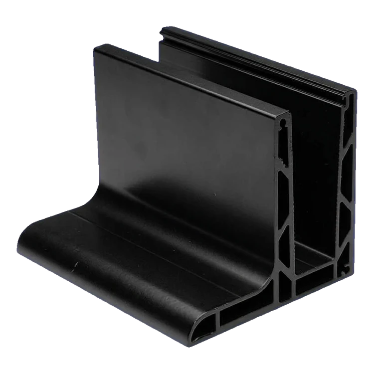 Kozza KE 105 – profilé aluminium en L pour balustrades tout verre 5000 mm noir 000-872 (2)