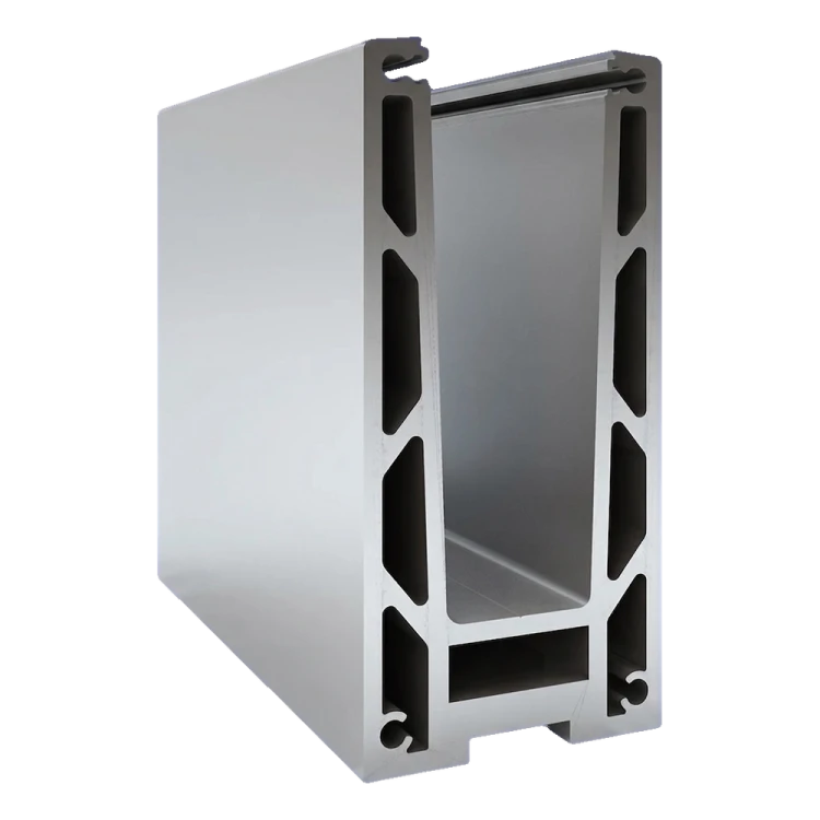 Kozza KF 1000 – profilé aluminium en U pour balustrades tout verre 5000 mm avec évacuation d'eau 000-878 (2)