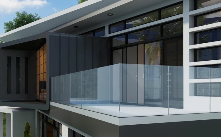 Kozza KF 1000 – profilé aluminium en U pour balustrades tout verre 5000 mm avec évacuation d'eau 000-878 (4)