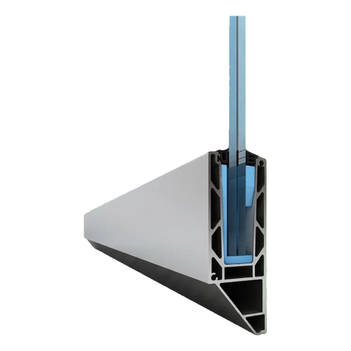 Kozza KE 120 – U-profiel voor volledig glazen balustrades 5000 mm, zijdelingse bevestiging 000-877 (1)