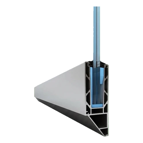 Kozza KE 120 – U-profiel voor volledig glazen balustrades 5000 mm, zijdelingse bevestiging 000-877 (1)