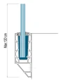Kozza KE 120 – U-profiel voor volledig glazen balustrades 5000 mm, zijdelingse bevestiging 000-877 (6)