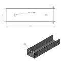 Profil en U connecteur support pour soubassement 250x50 brun GPV-700-40 (3)