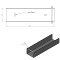 Profil en U connecteur support pour soubassement 300x55 galvanisé GPV-700-49 (3)