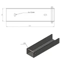 Profilé en C support de fixation pour soubassement 300x50 galvanisé GPV-700-54 (3)