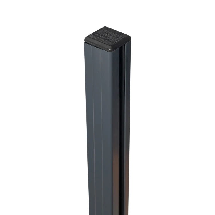 Poteau d'angle garde-corps 45x45x1283mm verre 8,72mm gris anthracite Kozza KR7500 000-890 (3)