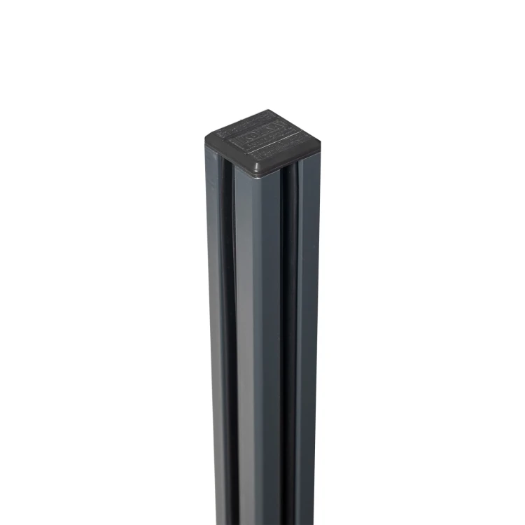 Poteau d'angle garde-corps 45x45x1283mm verre 8,72mm gris anthracite Kozza KR7500 000-890 (6)