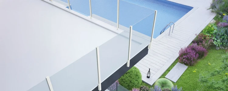 Poteau d'angle garde-corps 45x45x1283mm verre 8,72mm gris anthracite Kozza KR7500 000-890 (10)