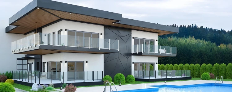 Poteau d'angle garde-corps 45x45x1283mm verre 8,72mm gris anthracite Kozza KR7500 000-890 (11)