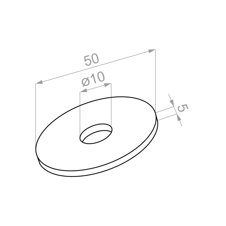 PSG entretoise pour attaches ponctuelles fi 50 mm – rondelle en acier AISI 304 satiné 000-899 (2)
