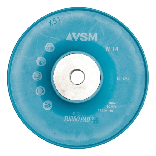 VSM Turbo Pad 3 – geribde onderlegschijf voor fiberschijven 125 mm M14 000-933 (1)