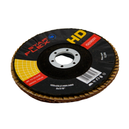 Starflex HD – keramische lamellenschijf T29 125 mm voor staal en INOX, korrelgrootte 40 000-940 (1)