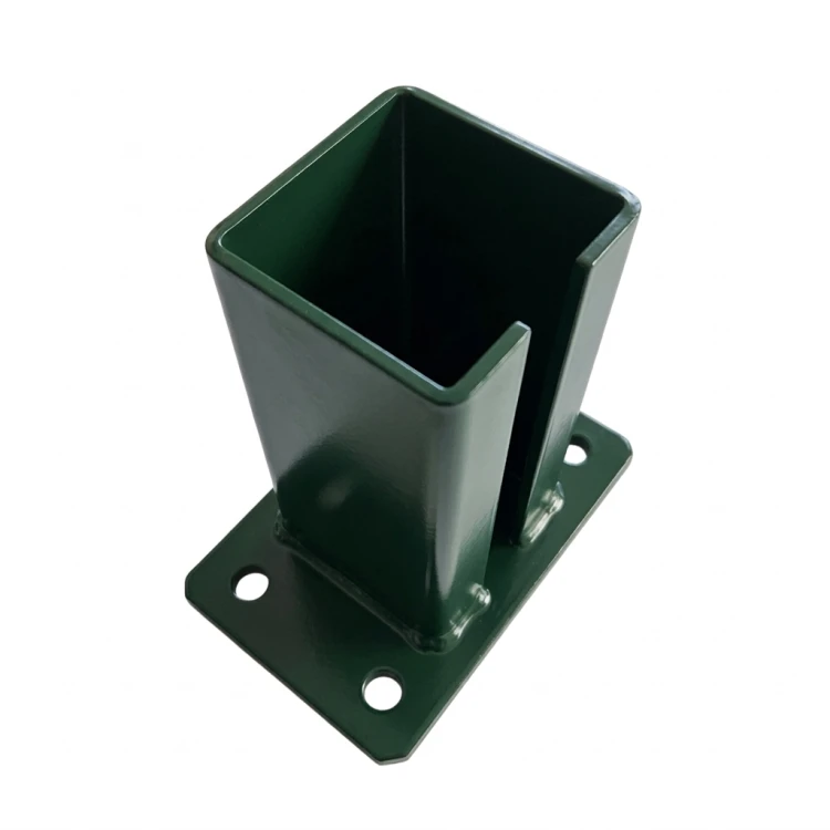 Base pour poteau de clôture 80x80 mm 8 mm vert 000-787 (2)