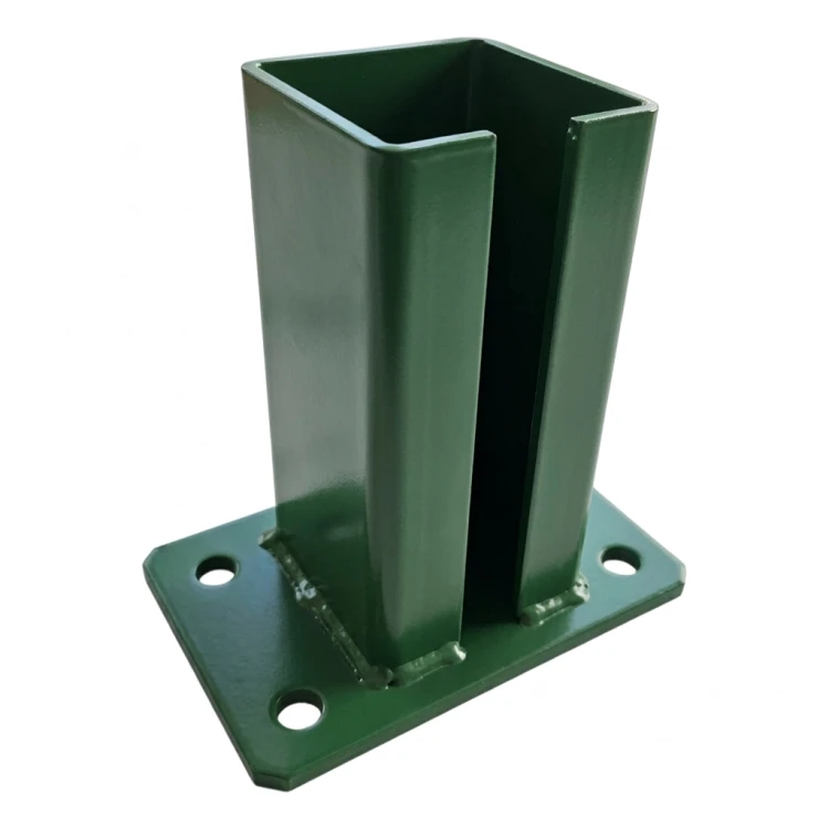 Base pour poteau de clôture 80x80 mm 8 mm vert 000-787 (4)