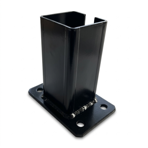 Base pour poteau de clôture 80x80 mm 8 mm noir 000-786 (1)