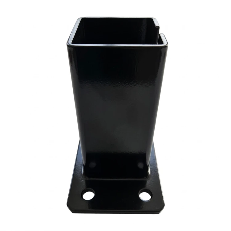 Base pour poteau de clôture 80x80 mm 8 mm noir 000-786 (3)