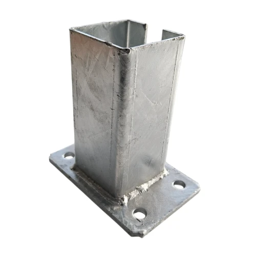 Basis voor hekpaal 80x80 mm 8 mm verzinkt 000-785 (1)