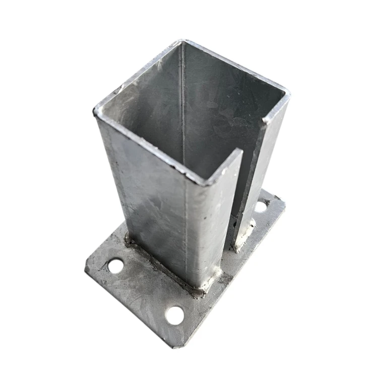 Basis voor hekpaal 80x80 mm 8 mm verzinkt 000-785 (4)