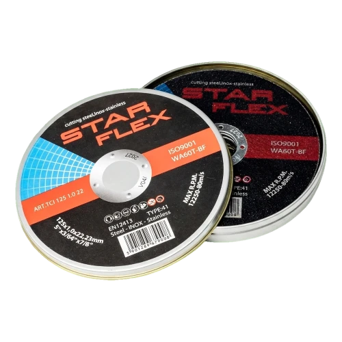 Starflex – kit de disques de coupe pour acier et inox 125×1,0 mm (10 pcs) 000-950 (1)