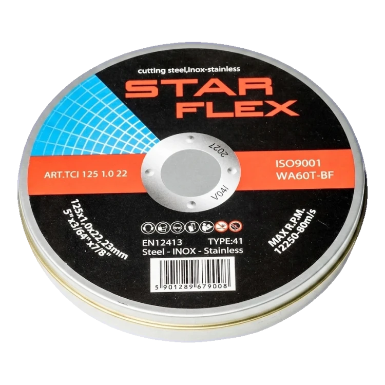 Starflex – kit de disques de coupe pour acier et inox 125×1,0 mm (10 pcs) 000-950 (3)