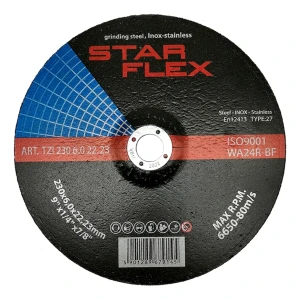 Star Flex – disque à meuler (ébavurage) 230 × 6,0 mm T27 acier et INOX