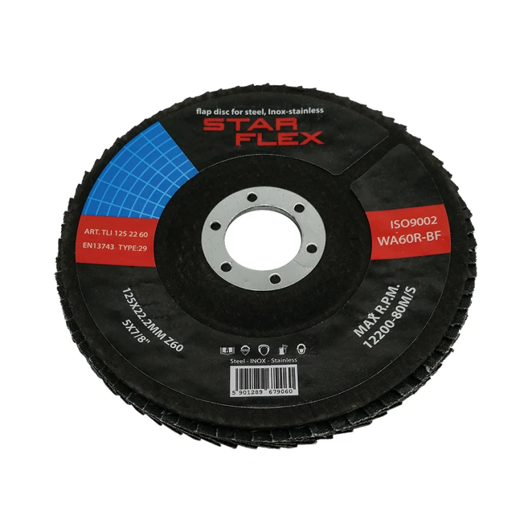 Star Flex – disque à lamelles coudé T29 125 mm zircone granulation 60 INOX 000-963 (1)