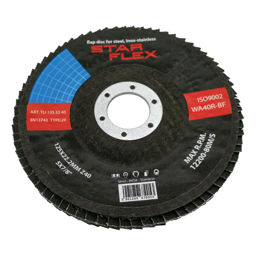 Star Flex – zirkonium-oxide lamellenschijf T29 125 mm korrel 40 voor roestvrij staal 000-975 (1)