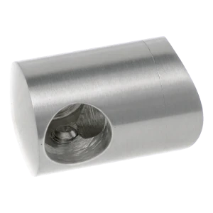 Support d'extrémité droit PSG pour balustrade pour tige fi 12 mm sur tube fi 42,4 mm – acier inoxydable AISI 304 satiné