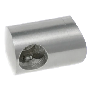 PSG support d'extrémité droit pour tige ø16 mm – montage sur tube ø42,4 mm, AISI 304 satiné