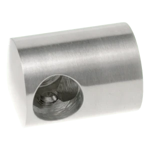 Support terminal droit PSG pour tige ø 16 mm – fixation sur surface plane, AISI 304 satiné