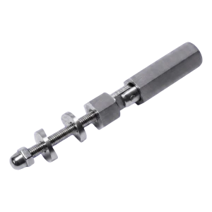 PSG fixation articulée pour câble ø 6 mm – montage sur tube 42,4 mm ou surface plane, AISI 304 satiné