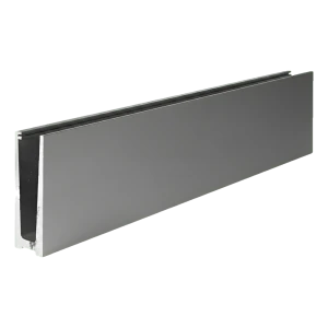 Profilé U en aluminium Kozza pour balustrades tout verre 5000 mm – montage par le haut, satiné