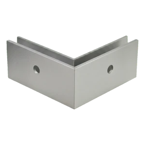 PSG profil d'angle U extérieur pour balustrades tout-verre 200×119×47 mm – fixation latérale