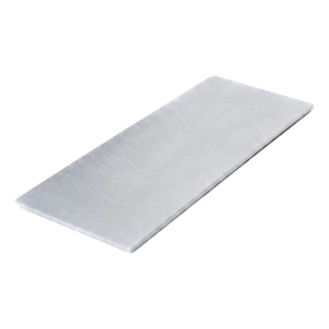 Kozza – cache latéral plat pour profil U de balustrade tout verre 124×50 mm satiné