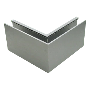 PSG Profil U d'angle extérieur pour balustrades tout verre 200×120×45 mm – aluminium satiné