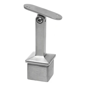 PSG support de main courante plate articulé collé au poteau 40x40 mm AISI 304 satiné