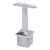 PSG support de main courante balustrade inox 42,4 mm pour poteau 40x40 mm – collé, satiné 001-046 (1)