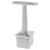 PSG support de main courante plate collé au poteau 40×40 mm – acier inoxydable AISI 304 satiné 001-051 (1)
