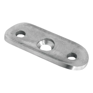 Plaque de montage pour main courante 42,4 mm – acier inoxydable AISI 304, satiné, 64×24×4 mm
