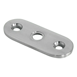 Platine de montage garde-corps plat 64×24×4 mm – acier inoxydable AISI 304 satiné