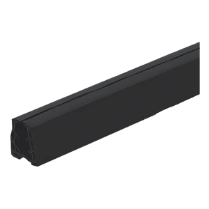 Joint en caoutchouc pour main courante sur verre 8–11 mm, 24×24 mm, noir
