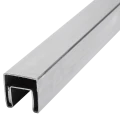 PSG Main courante rapportée sur verre 40x40 mm AISI 304 satinée – 2500 mm 001-082 (1)