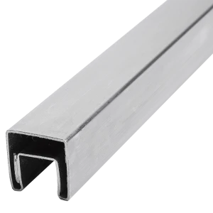 PSG Glazen opleggreep 40x40 mm AISI 304 satijn – 2500 mm