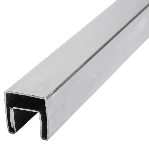 PSG Glazen opleggreep 40x40 mm AISI 304 satijn – 2500 mm 001-082 (1)