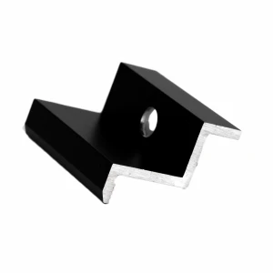 Eindklem H32 aluminium 6060 gat M8 Geanodiseerd