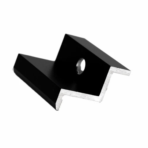 Pince latérale H32 aluminium 6060 trou M8 Anodisé PV-03-04