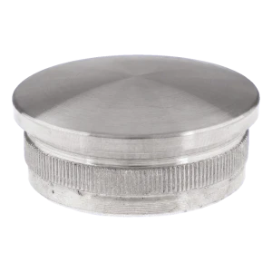 Bouchon convexe à enfoncer pour tube de balustrade 48,3 mm – acier inoxydable AISI 304 satiné