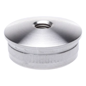 Bouchon bombé à enfoncer pour tube de balustrade 48,3 mm avec filetage M8, AISI 304 satiné