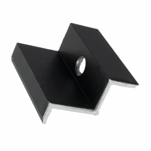 Eindklem H35 aluminium 6060 gat M8 Geanodiseerd